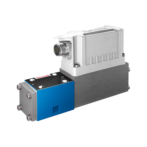 Válvula proporcional Bosch Rexroth 4WRZE com controle eletrônico para sistemas hidráulicos de precisão - Ideal para máquinas CNC
